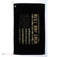 Best Bop Ever Camouflage American Flag FatherS Day Golf Towel thumb 0
