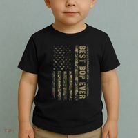 Best Bop Ever Camouflage American Flag FatherS Day Toddler T-Shirt thumb 2
