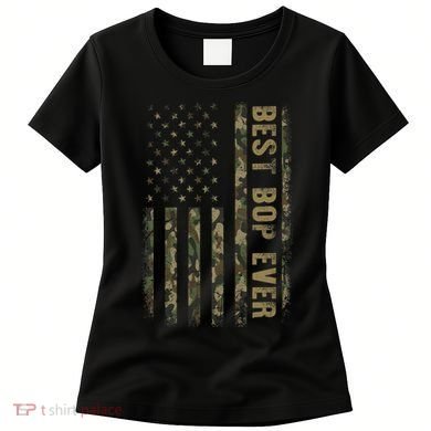Best Bop Ever Camouflage American Flag FatherS Day Women's T-Shirt