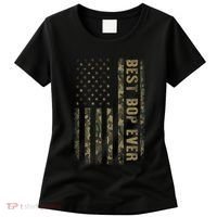 Best Bop Ever Camouflage American Flag FatherS Day Women's T-Shirt thumb 0