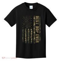 Best Bop Ever Camouflage American Flag FatherS Day Kids T-Shirt thumb 0