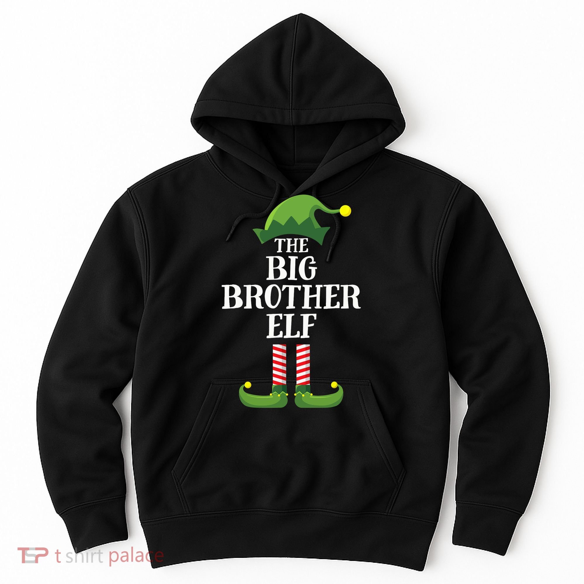Big Brother Elf Matching Family Group Christmas Party Hoodie