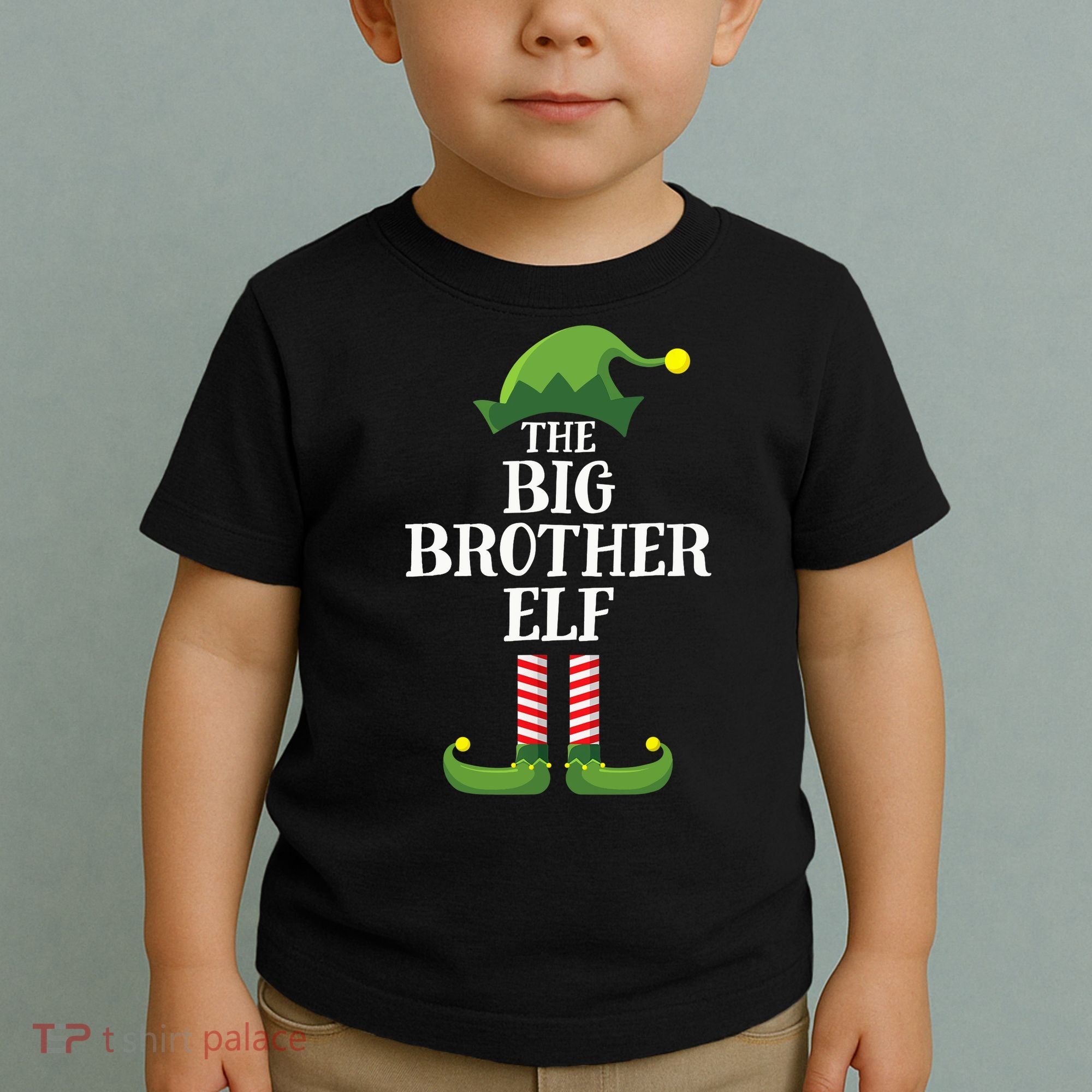 Big Brother Elf Matching Family Group Christmas Party Toddler T-Shirt