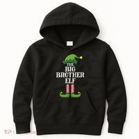 Big Brother Elf Matching Family Group Christmas Party Kids Hoodie thumb 0
