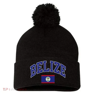 Belize Pom Pom 12in Knit Beanie