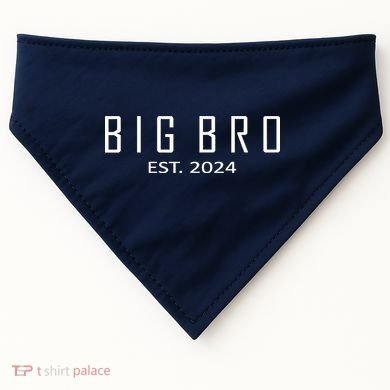 Big Bro Est 2024 Funny First Time Brother Promoted USA-Made Doggie Bandana