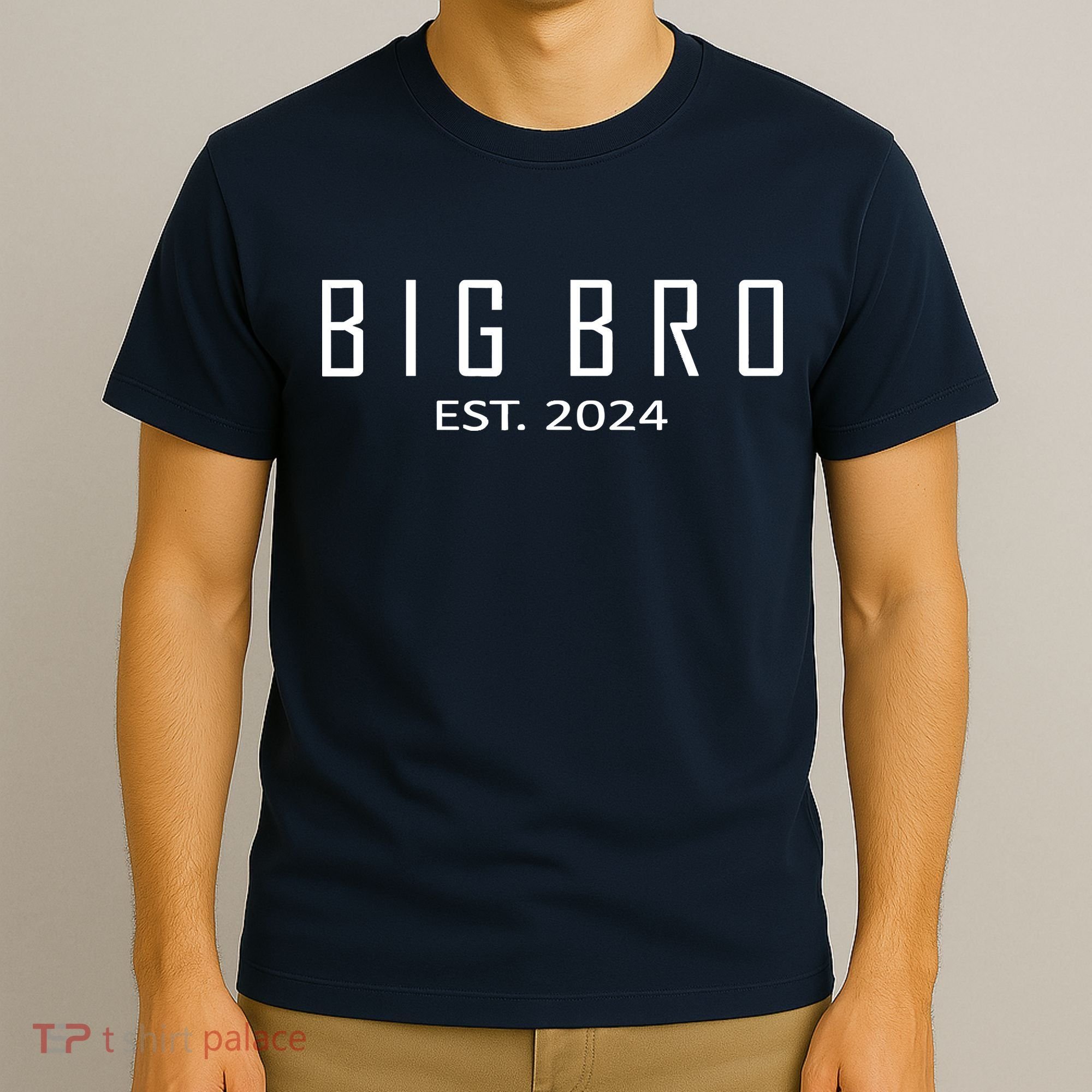 Big Bro Est 2024 Funny First Time Brother Promoted T-Shirt