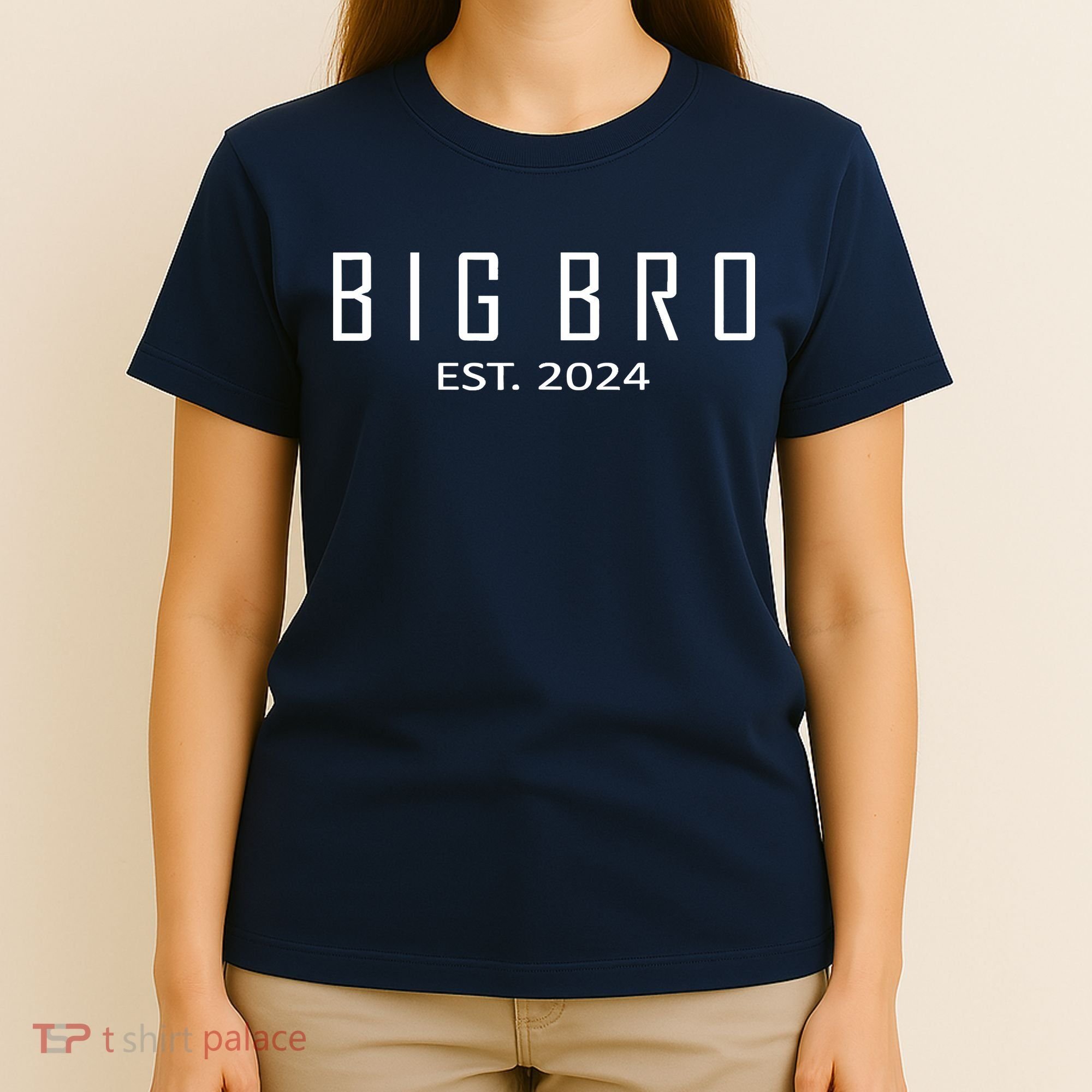 Big Bro Est 2024 Funny First Time Brother Promoted T-Shirt