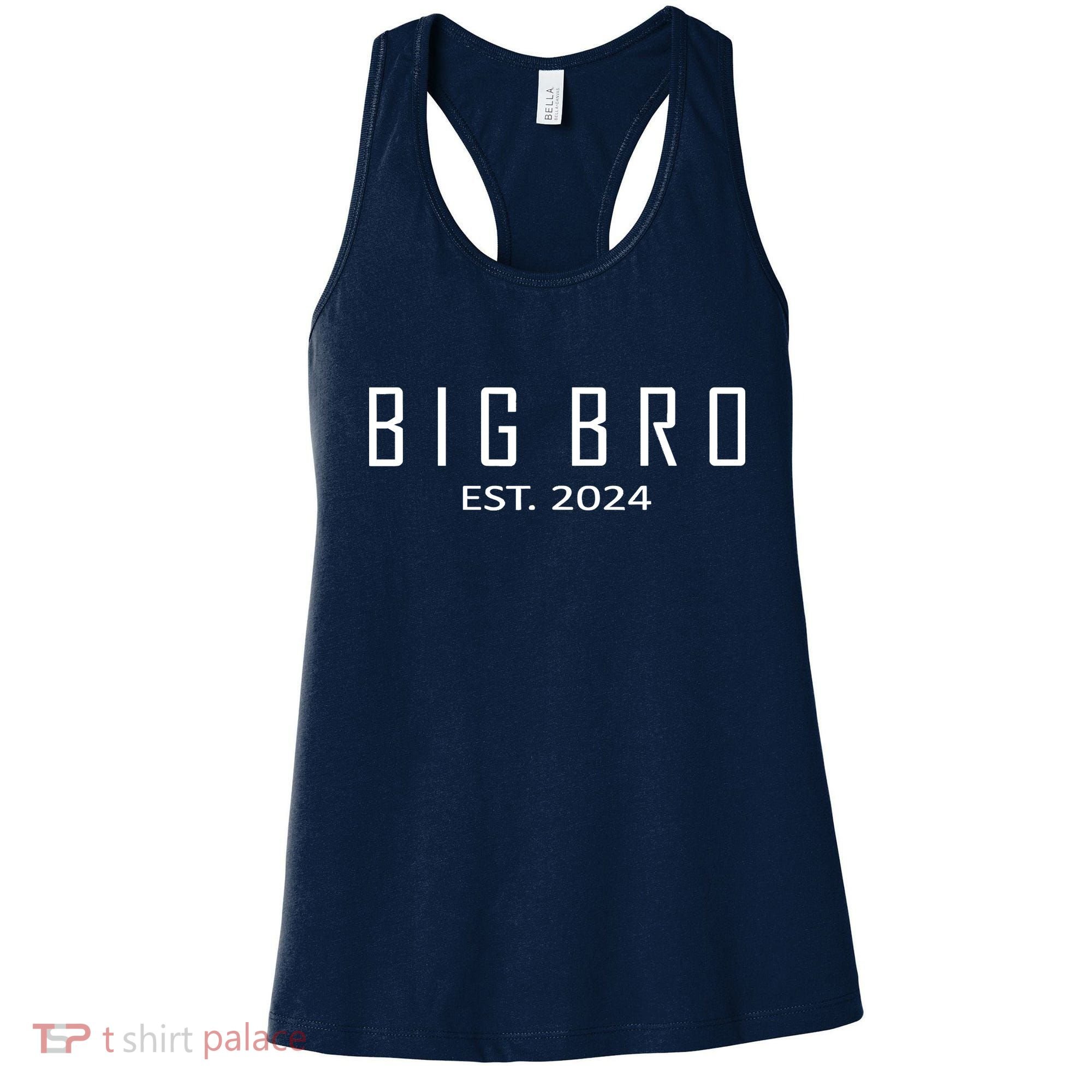 Big Bro Est 2024 Funny First Time Brother Promoted Women's Tank Top