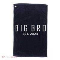 Big Bro Est 2024 Funny First Time Brother Promoted Golf Towel thumb 0