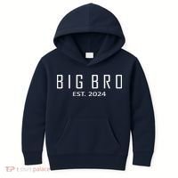Big Bro Est 2024 Funny First Time Brother Promoted Kids Hoodie thumb 0