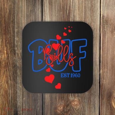 Buf Bills Est. 1960 Football Fan Coaster