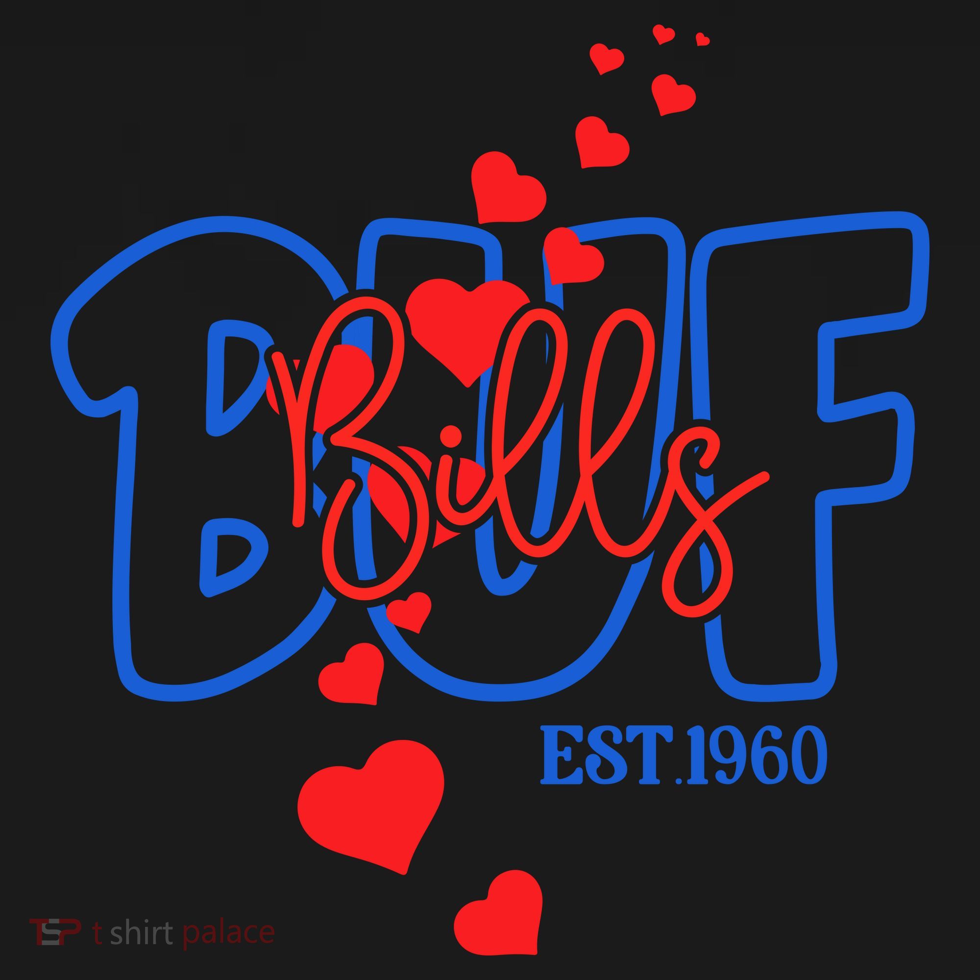 Buf Bills Est. 1960 Football Fan Coaster