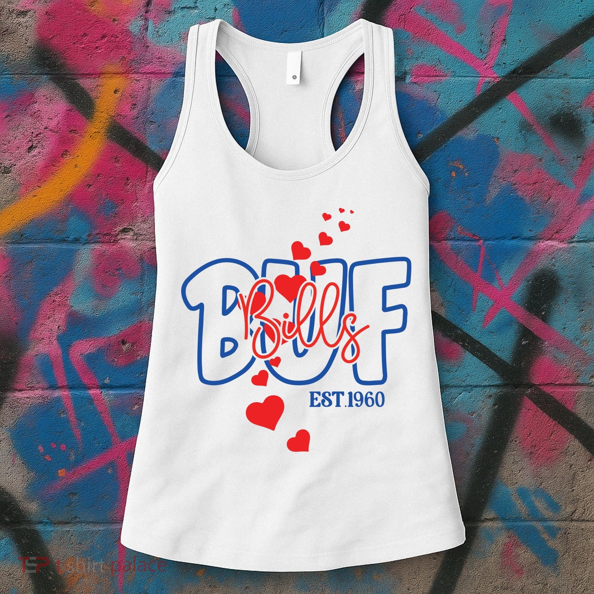 Buf Bills Est. 1960 Football Fan Women's Tank Top