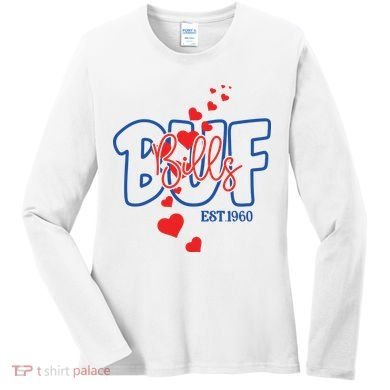 Buf Bills Est. 1960 Football Fan Women's Long Sleeve Shirt