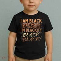 Blackity Black Every Month Black History BHM BLM African Toddler T-Shirt thumb 2
