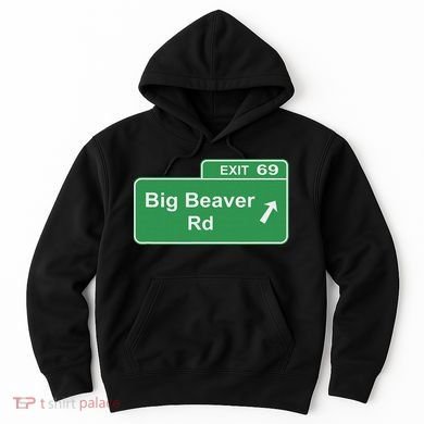 Big Beaver Exit 69 Sign Detroit Hoodie