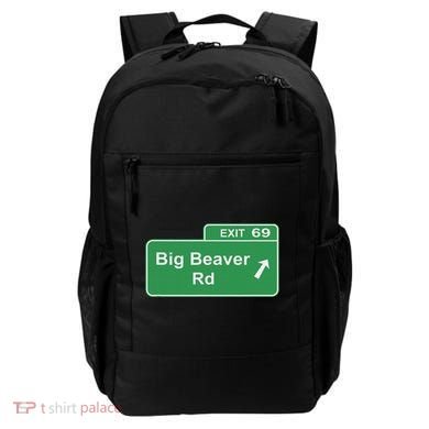 Big Beaver Exit 69 Sign Detroit Backpack