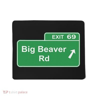 Big Beaver Exit 69 Sign Detroit Mousepad