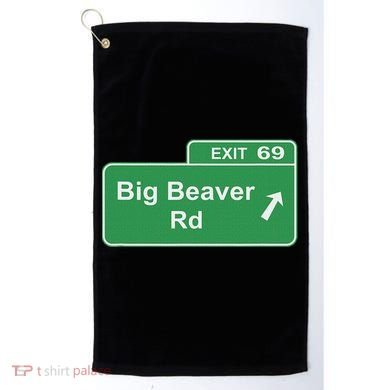 Big Beaver Exit 69 Sign Detroit Golf Towel