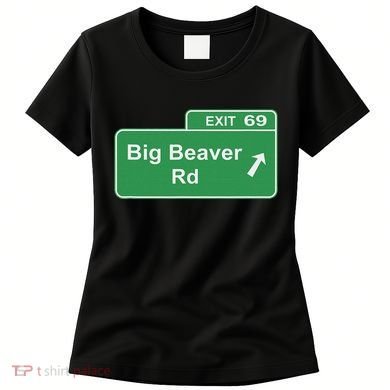 Big Beaver Exit 69 Sign Detroit Women's T-Shirt