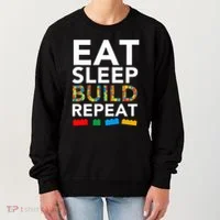 Building Blocks Eat Sleep Build Repeat Women's Sweatshirt thumb 0
