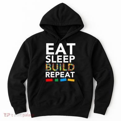 Building Blocks Eat Sleep Build Repeat Hoodie