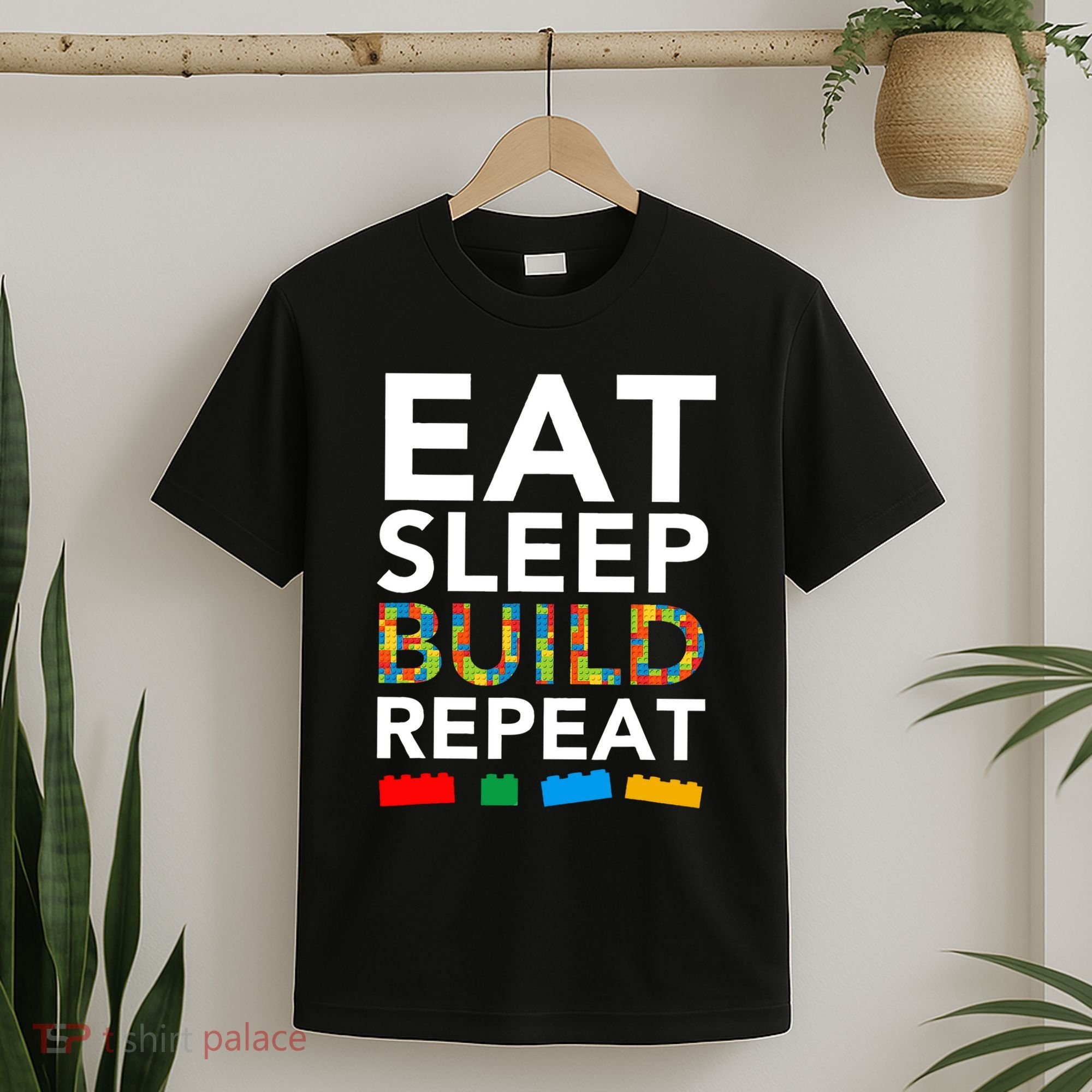 Building Blocks Eat Sleep Build Repeat T-Shirt