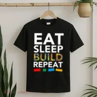 Building Blocks Eat Sleep Build Repeat T-Shirt thumb 2