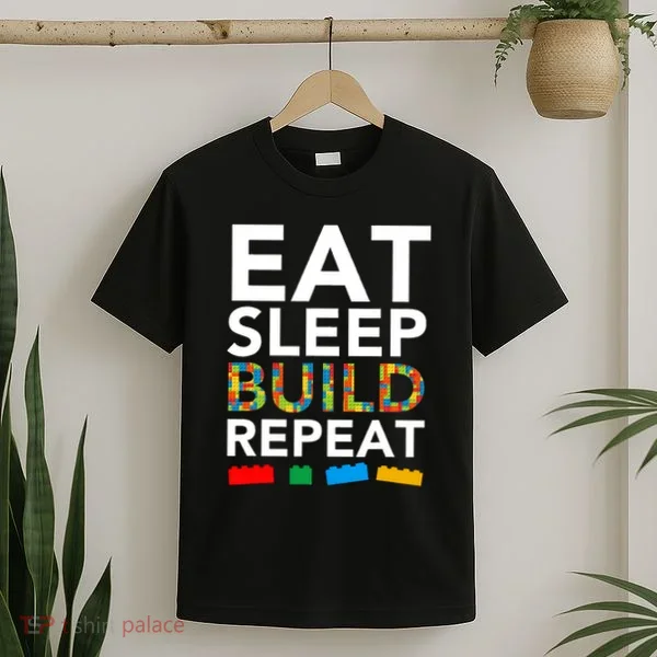 Building Blocks Eat Sleep Build Repeat T-Shirt