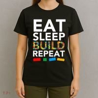Building Blocks Eat Sleep Build Repeat T-Shirt thumb 4
