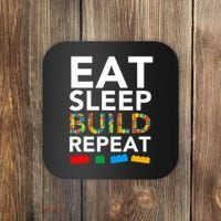 Building Blocks Eat Sleep Build Repeat Coaster thumb 0