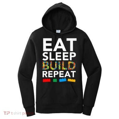 Building Blocks Eat Sleep Build Repeat Women's Hoodie