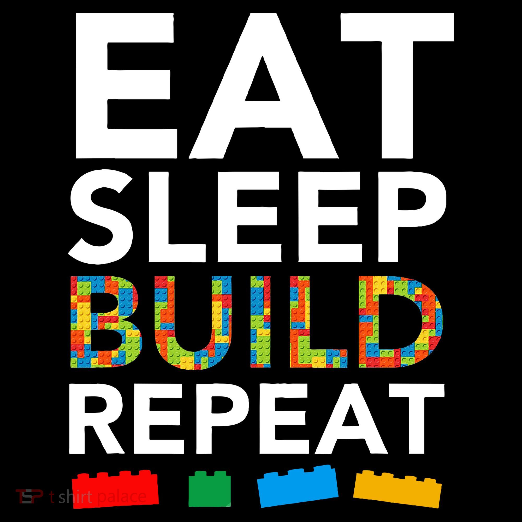 Building Blocks Eat Sleep Build Repeat Women's Hoodie