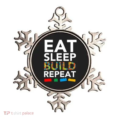 Building Blocks Eat Sleep Build Repeat Ornament