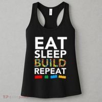 Building Blocks Eat Sleep Build Repeat Women's Tank Top thumb 3