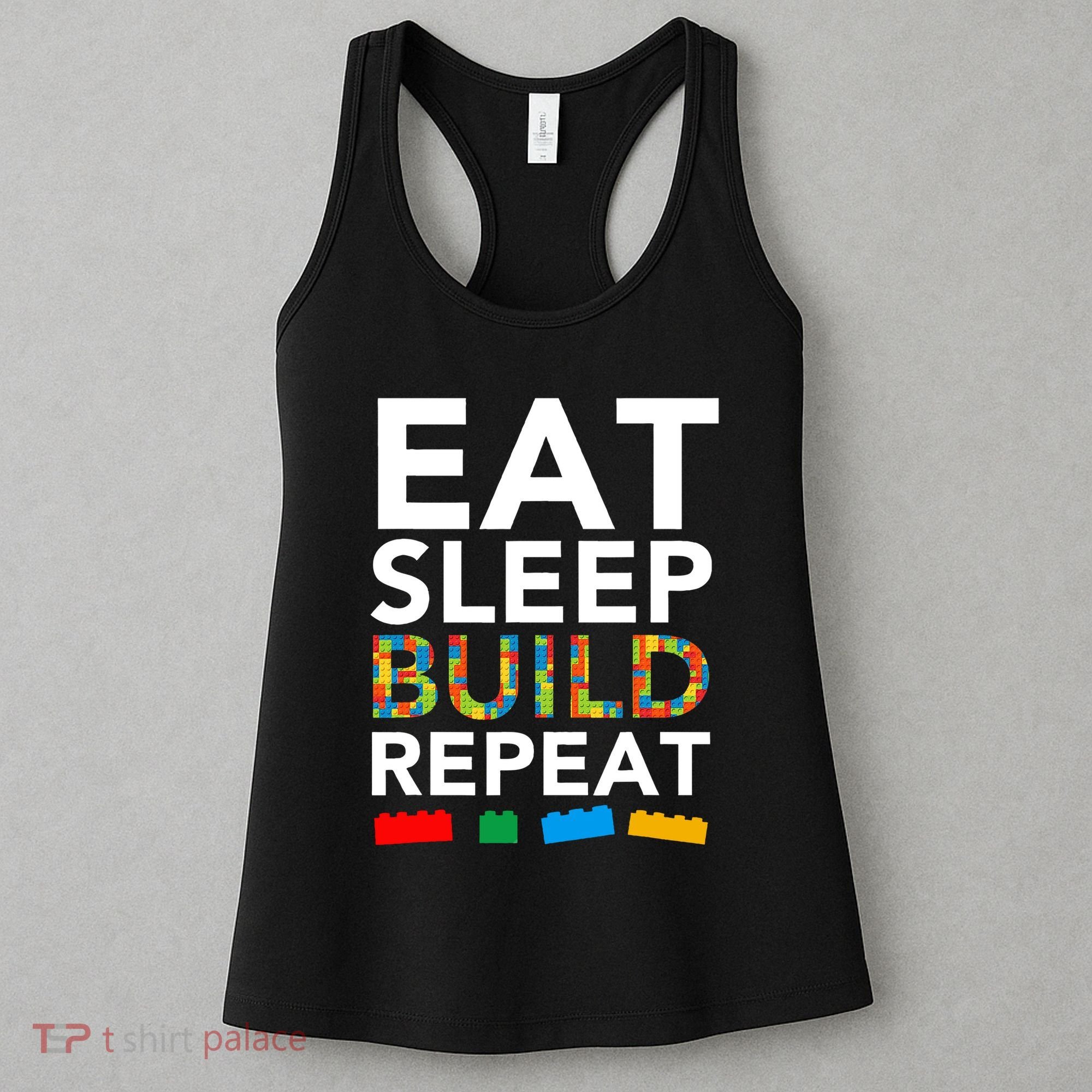 Building Blocks Eat Sleep Build Repeat Women's Tank Top