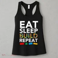 Building Blocks Eat Sleep Build Repeat Women's Tank Top thumb 3