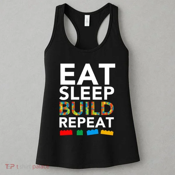 Building Blocks Eat Sleep Build Repeat Women's Tank Top