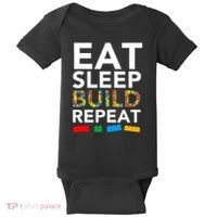 Building Blocks Eat Sleep Build Repeat Baby Bodysuit thumb 0