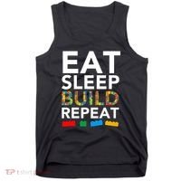 Building Blocks Eat Sleep Build Repeat Tank Top thumb 0