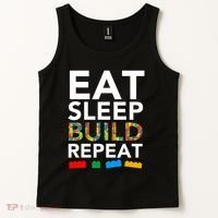 Building Blocks Eat Sleep Build Repeat Tank Top thumb 2
