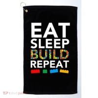 Building Blocks Eat Sleep Build Repeat Golf Towel thumb 0