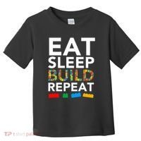 Building Blocks Eat Sleep Build Repeat Toddler T-Shirt thumb 0