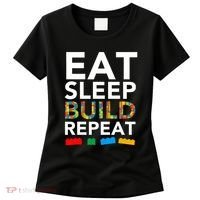 Building Blocks Eat Sleep Build Repeat Women's T-Shirt thumb 0