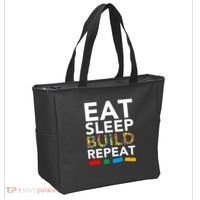 Building Blocks Eat Sleep Build Repeat Tote Bag thumb 2