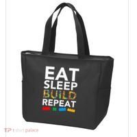 Building Blocks Eat Sleep Build Repeat Tote Bag thumb 3