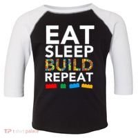 Building Blocks Eat Sleep Build Repeat Toddler Fine Jersey T-Shirt thumb 0