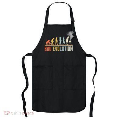 BBQ Barbecue Evolution Retro Vintage Apron