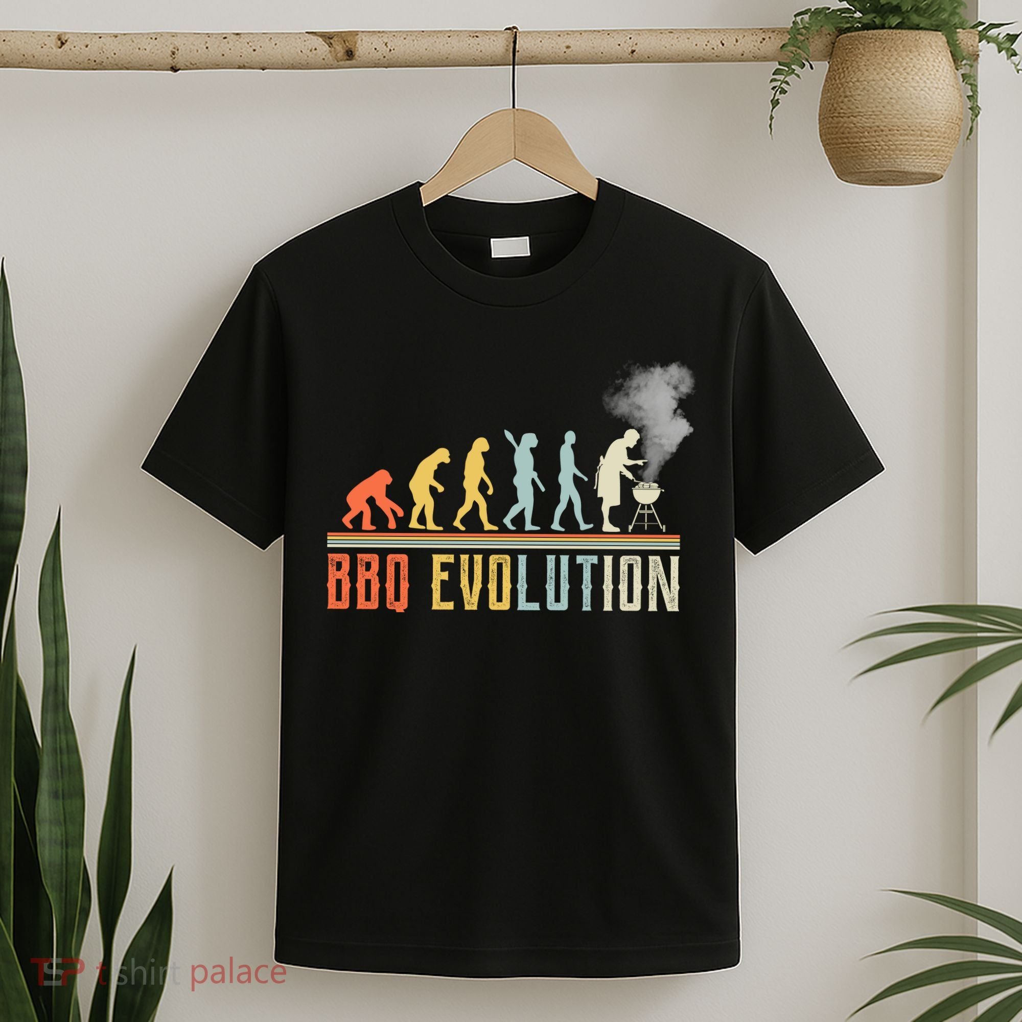 BBQ Barbecue Evolution Retro Vintage T-Shirt